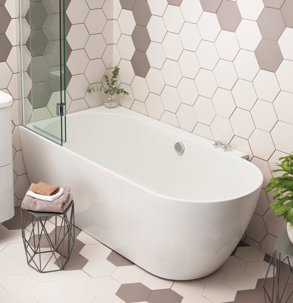 Creating A Luxury Confined Bathroom Space Small Talk Kbn - How To Fit Freestanding Bath In Small Bathroom